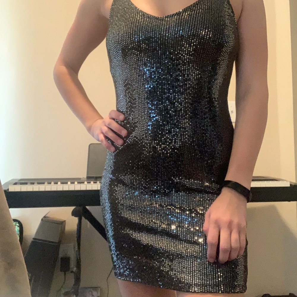 Glitter mini dress